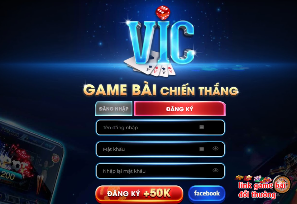 Biểu mẫu đăng ký tài khoản game mới tại Vic99