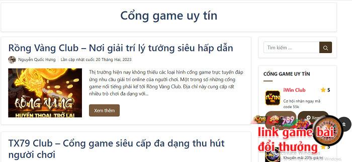 Tòa soạn giới thiệu nhiều cổng game uy tín, chất lượng