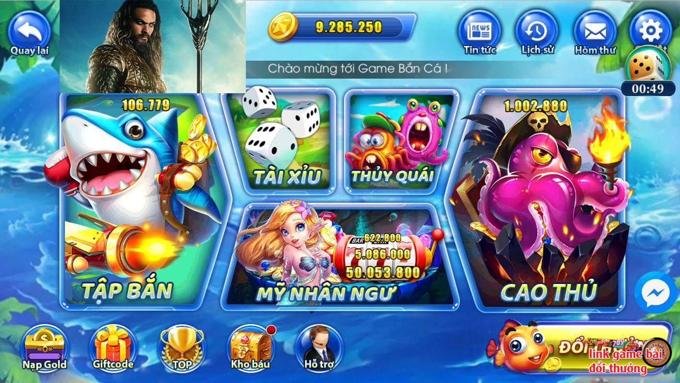 .Những phòng game hấp dẫn có mặt tại cổng game Vua Cá Rồng