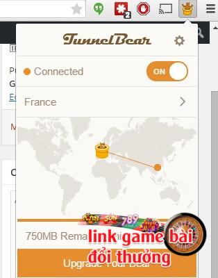 Mở tiện ích TunnelBear - cách fake VPN bằng Tunnelbear