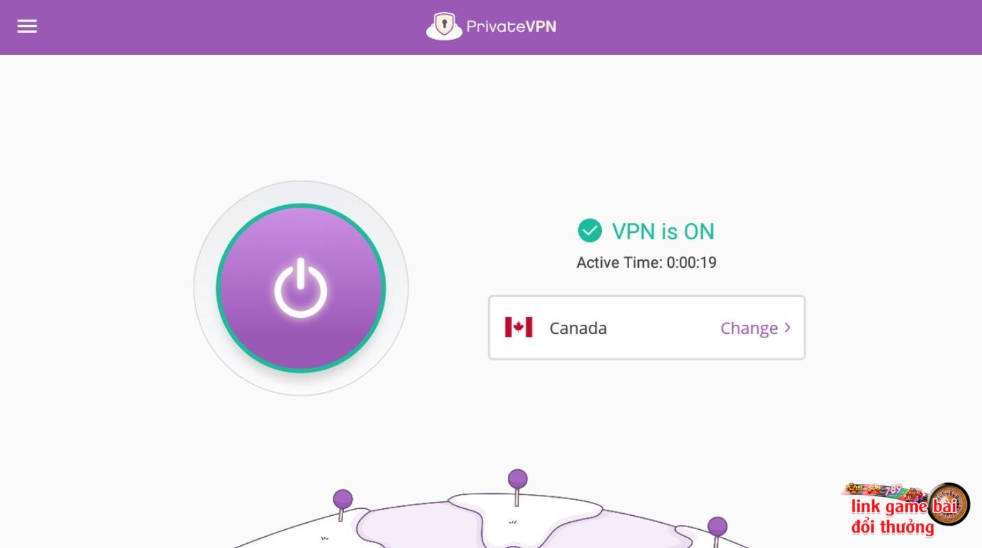 Lúc này bạn chỉ cần nhấn nút On để hoàn tất việc bật VPN