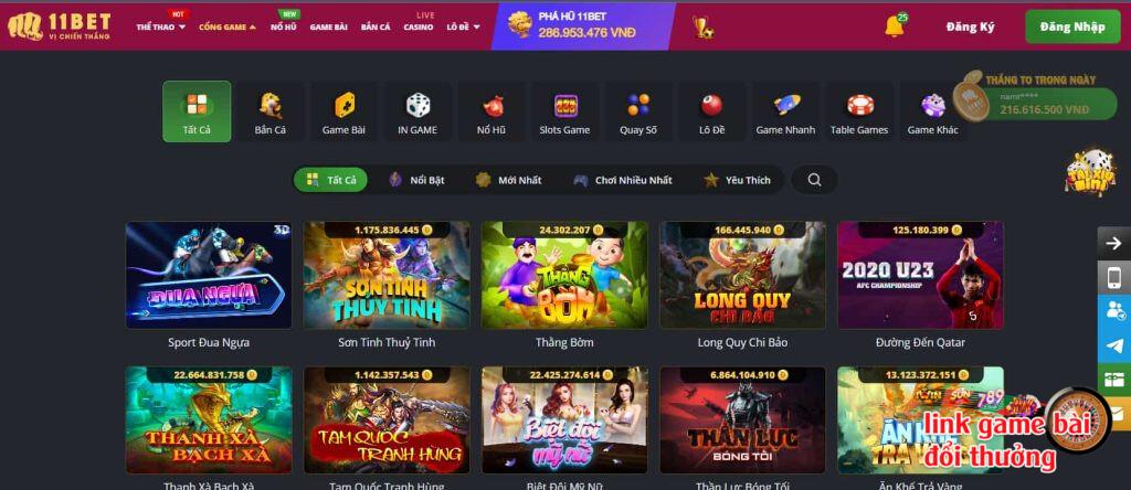 Tại 11Bet cung cấp đa dạng thể loại trò chơi hấp dẫn