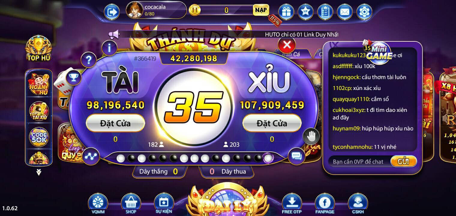 Giao diện cổng game đổi thưởng huto89 club