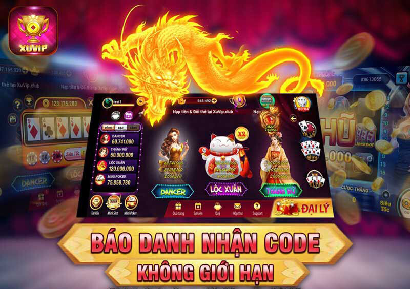 Giao diện cổng game đổi thưởng Xuvip Club