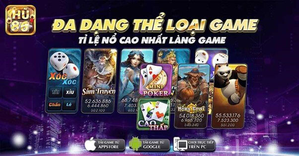 Giao diện cổng game Hu86 Club